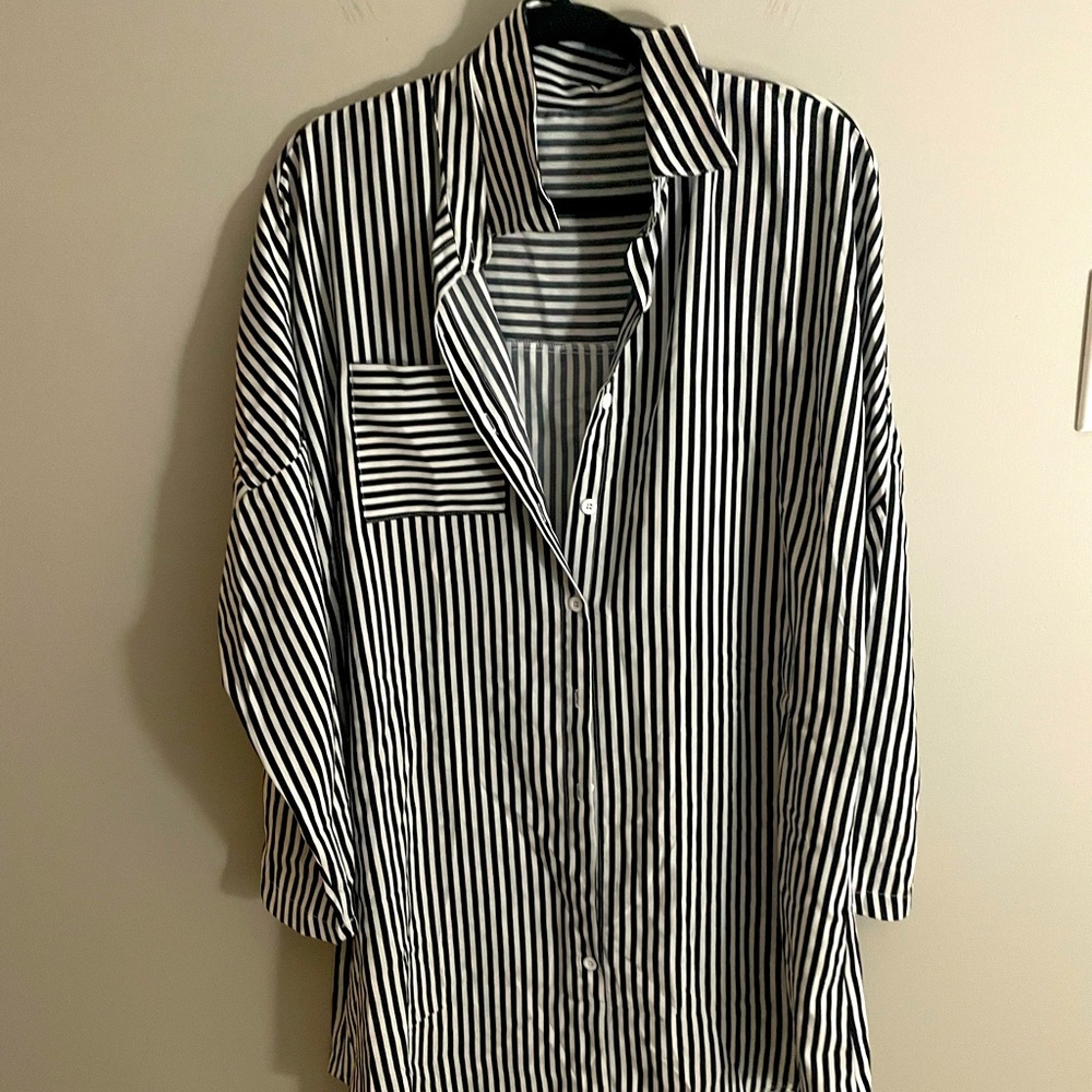 Long striped blouse